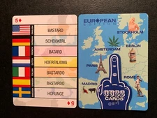 Swap Playing Card CUSS CARD Five of Diamonds European Edition TRANSLATE SLANG