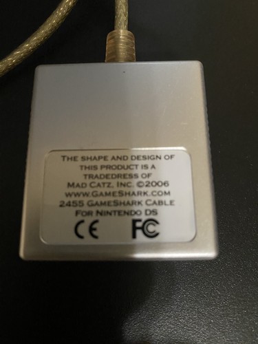 Mad Catz 2455 GameShark Cavo Adattatore USB per Nintendo DS Rarissimo - Foto 2 di 2