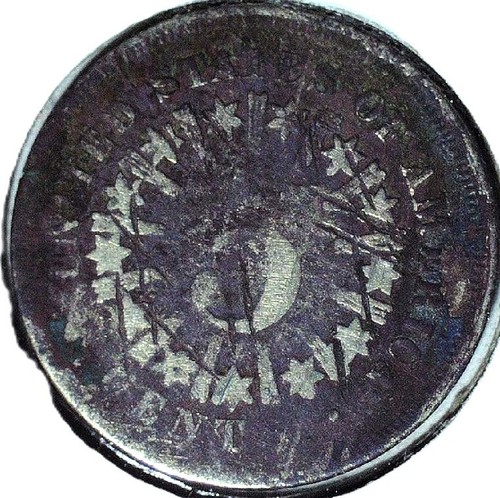 1867 WITH RAYS SHIELD NICKEL - KEY DATE - NS 061 - Picture 2 of 5