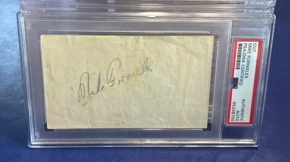 Mike Fornieles 3x5 Signed Cut 1950's 1960's Baseball PSA COA - Image 2 of 3