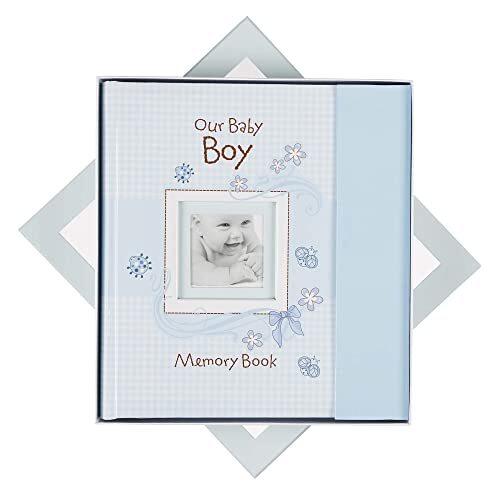 Boy Baby Book of Memories Blue Keepsake Photo Album Our Baby Boy Memory ...