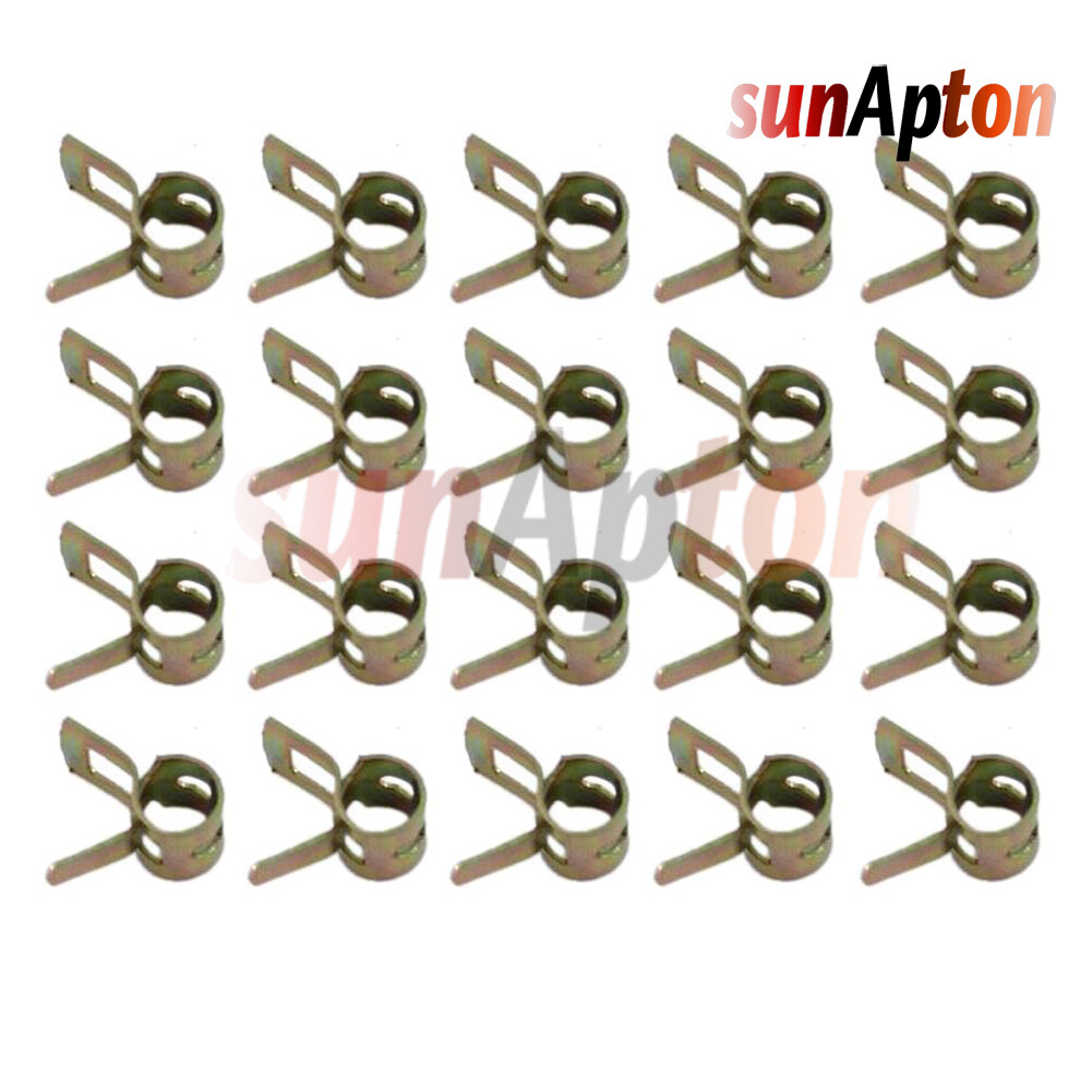 20X Hose Spring Clip Clamp 5mm 3/16 inch Steel Vacuum Fuel Oil Hose