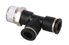 EPD10-03 Branch Tee Inlet 10mm Silver 3/8" PT Thread Qty. 5