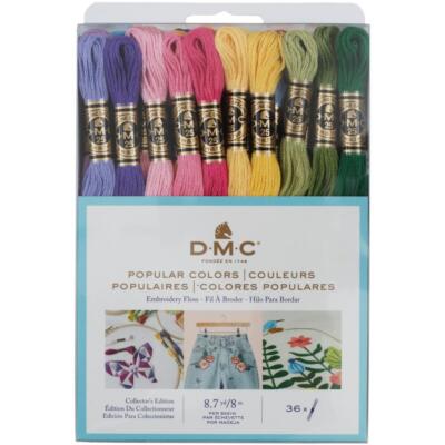 DMC Gold Collection Floss POPULAR COLORS 36pc Embroidery Cross Stitch 6 Strand