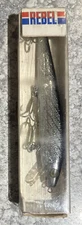 Vintage Rebel Fishing Lure 6” Silver Black