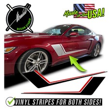 Side Hockey Racing Stripe Decal Fits Ford Mustang 2015-2019 2020-2023 Roush Gt