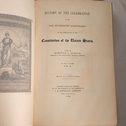 History of The Celebration 100th Anniversary Constitution of United States, 1889 - Foto 12 di 12