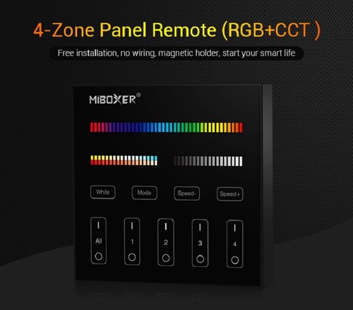 2.4GHz Wireless WIFI Touch Panel Dimmer/RGBW/RGB+CCT LED Smart Remote Controller - Picture 2 of 17