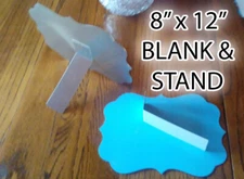 Aluminum Dye Sublimation Benelux Style Blanks 8" x 12" with Stand 