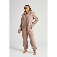 Fleece Teddy Bear 1Onesie Womens All In One Warm Snuggle Jumpsuit Size 8-22