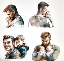 3D UPick Father Son Twins Family Scrapbook Card Embellishment 3613-2