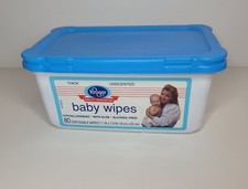 Baby Wipes Container Kroger Vintage EMPTY Blue and white