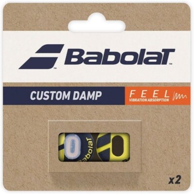 Babolat Custom Damp Tennis Vibrationsdämpfer - 2er Pack - Blau / Gelb