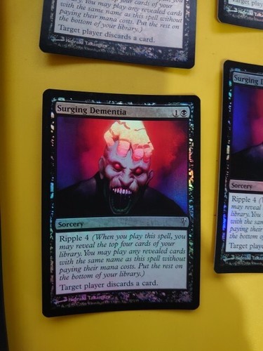 Surging Dementia. playset sorcery Coldsnap. FOIL Rare. MTG 4 Card as pictured - Picture 2 of 8