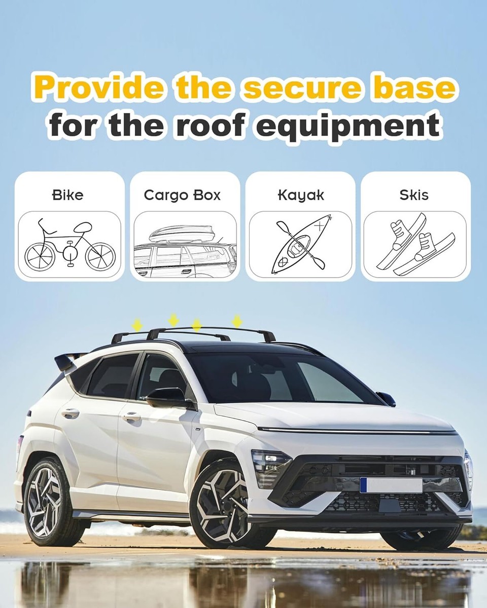 Hyundai Kona Cross Bars Lockable Roof Rack Crossbar For Hyundai