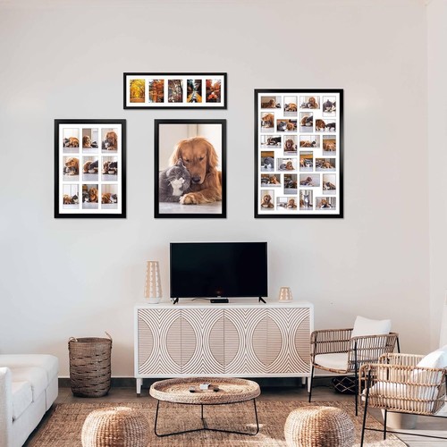 Lightweight Aluminum 4x6 Photo Collage Frames - Horizontal & Vertical Display - Picture 8 of 9