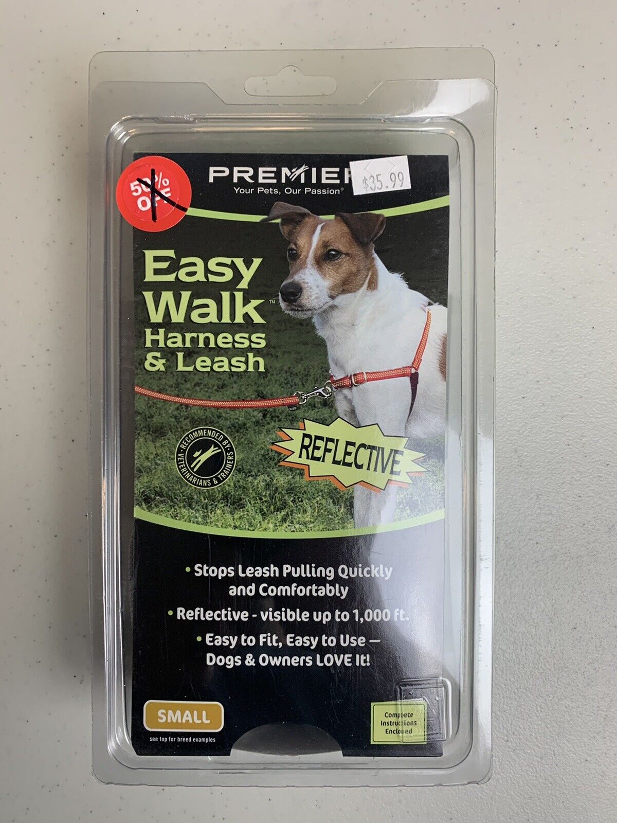 PetSafe/Premier Pet Easy Walk Harness With Leash Small Red~ NEW