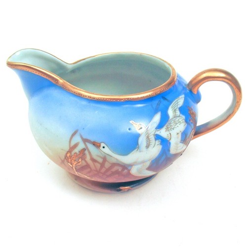 Antiguo juego de té NAGOYA SHOFU NIPPON Japón olla crema tazas platillo cisnes voladores - Imagen 19 de 24