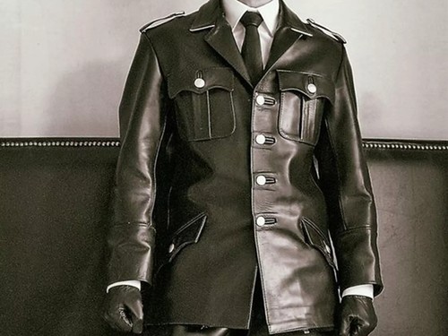 Men's Real Leather Jacket / Leather Tunics / Leather Shirt /BLUF/Police Jacket - Picture 2 of 11