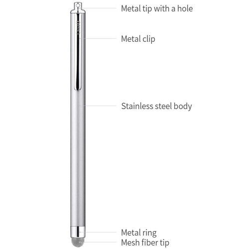 Stylus Stifte für Touchscreens Mesh Faser Kapazitiver Stylus 6er Pack mit 6 Repl... - Bild 5 von 6