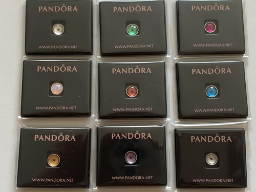 Original Pandora Medaillon Einleger Petite Elements Geburtssteine Neu - Picture 1 of 11