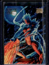 1994 Fleer Marvel Masterpieces Hildebrandt Brothers #54 Iceman GOLD SIGNATURE