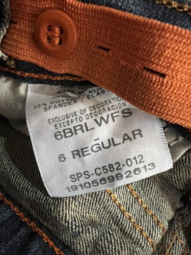 Wrangler Jeans Boys Size 6 Regular Dark Wash DenimAdjustable Waistband #62 - Picture 3 of 3