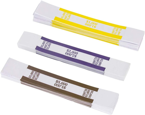 NATURALABEL 300Pcs Assorted Currency Straps,$ 1000, 2000, 5000,Each 100 Straps - Picture 8 of 12
