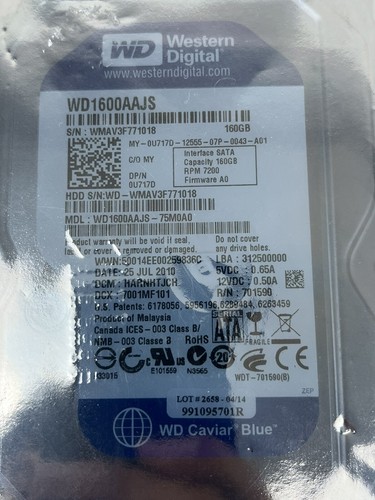 WD1600AAJS-75M0A0 Western Digital 160GB 7200RPM SATA Caviar Blue - Picture 3 of 4