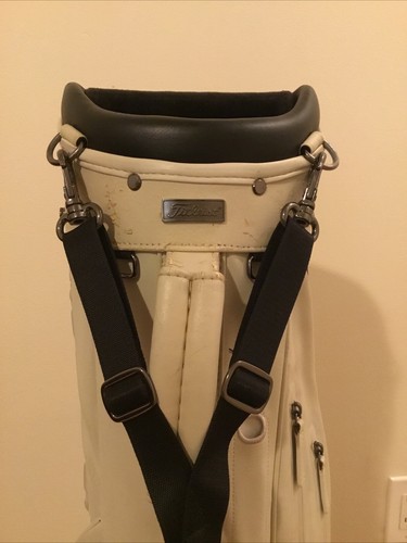 Titleist Linksmaster Leather Stand Golf Bag with 3-way Dividers & Rain Cover - Picture 7 of 12