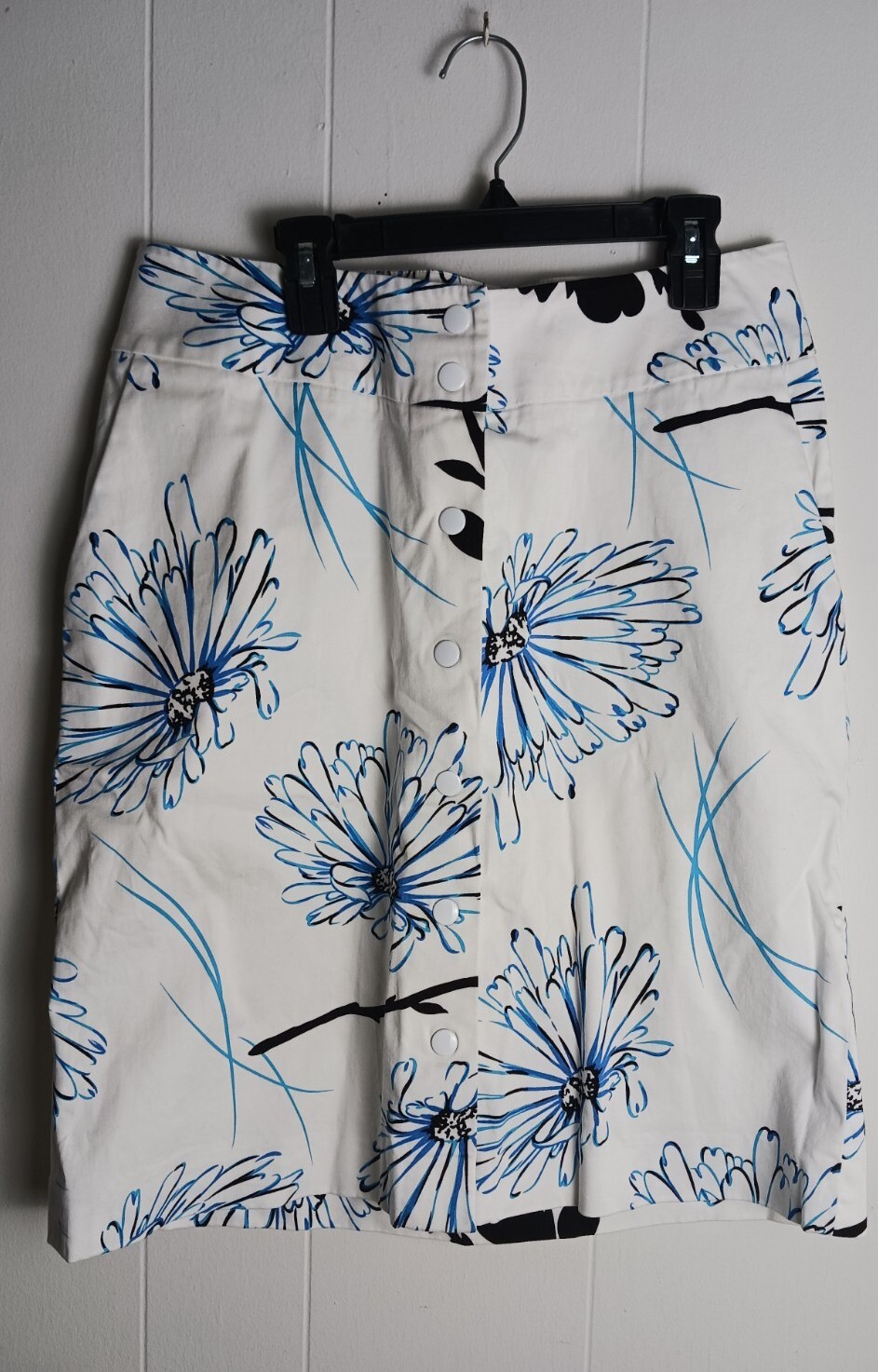 Grace Elements White Floral Button Down Skirt Wom… - image 1