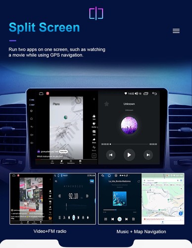 For FIAT 500X 2014-2020 Android Car Radio CarPlay Stereo GPS Video Player Screen - Picture 24 of 30