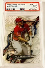 2018 Topps High Tek Mike Trout Rarest Variation Pattern 4A Galactic Wave PSA 9