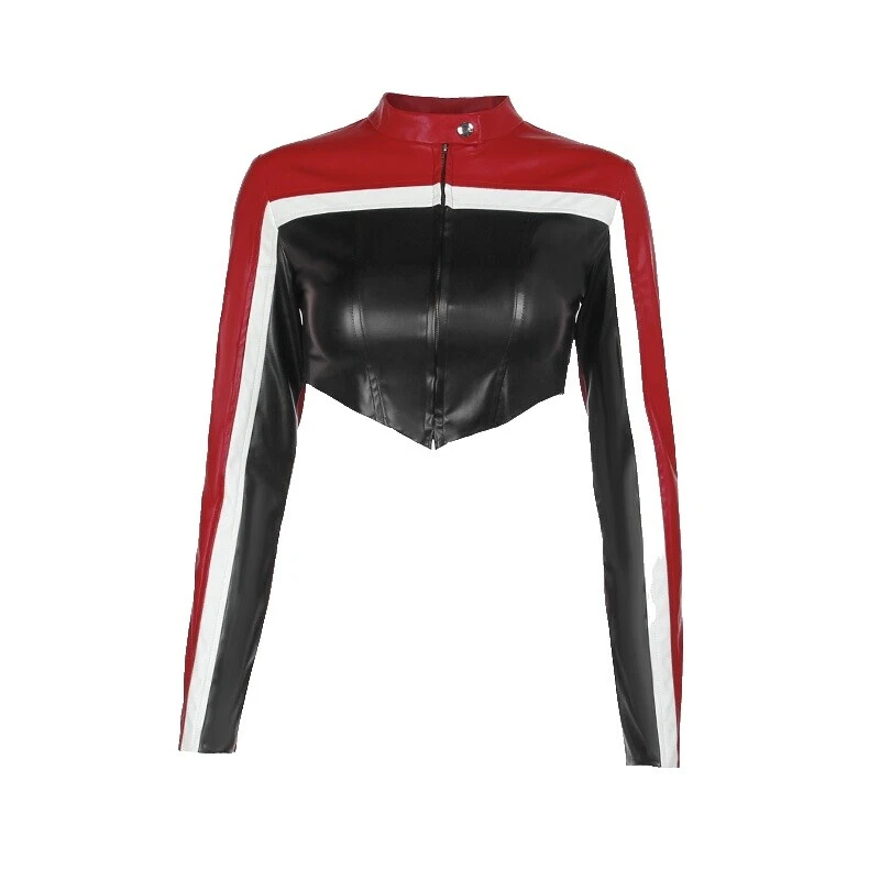 Leather Striped Tops for Women