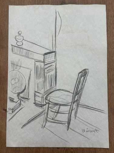 Vincent van Gogh Dutch (Handmade) Mixed Media Paper Painting Signed and Stamped