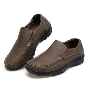 Men-039-s-Leather-Slip-On-Loafers-Flat-Breathable-Antiskid-Casual-Boat-Shoes-Fashion
