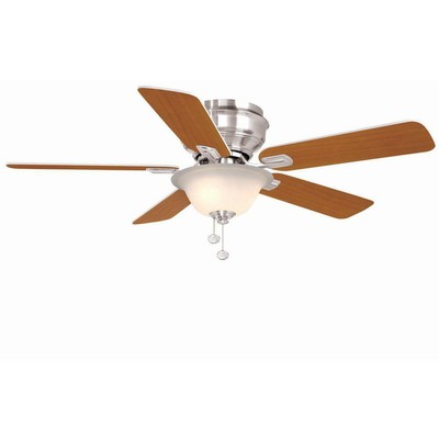 Hampton Bay Hawkins 44 Inch Brushed Nickel Ceiling Fan