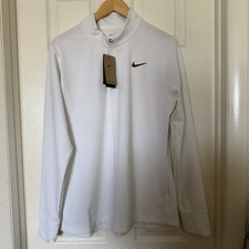 Nike Tour Womens Xl-tall Dri-fit Adv 14-zip Golf Top Whiteblack Fd5627-100 New Nike Tour Womens Xl-tall Dri-fit Adv 14-zip Golf Top Whiteblack Fd5627-100 New