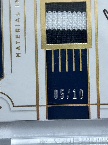 Gleyber Torres Autographed 2017 Panini National Treasure Material & Ink 05/10 - Picture 3 of 12