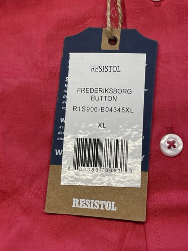 Resistol Frederiksborg Button Shirt XL Red Long Sleeve Western Plaid Trim NWT - Picture 5 of 11