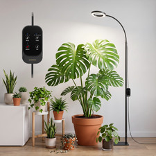 Full Spectrum 20W LED Timer Plant Light with Stand Grow Lights for Indoor Plants