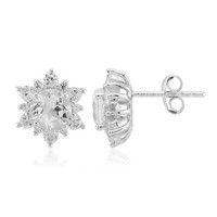 Ohrringe Aus Rhodium-Versilbertem Silber Mit WeißEm Topas