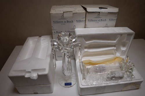 NEW Villeroy & Boch Crystal Candlestick Holders – Set of 2 –With Original Boxes - Picture 3 of 15