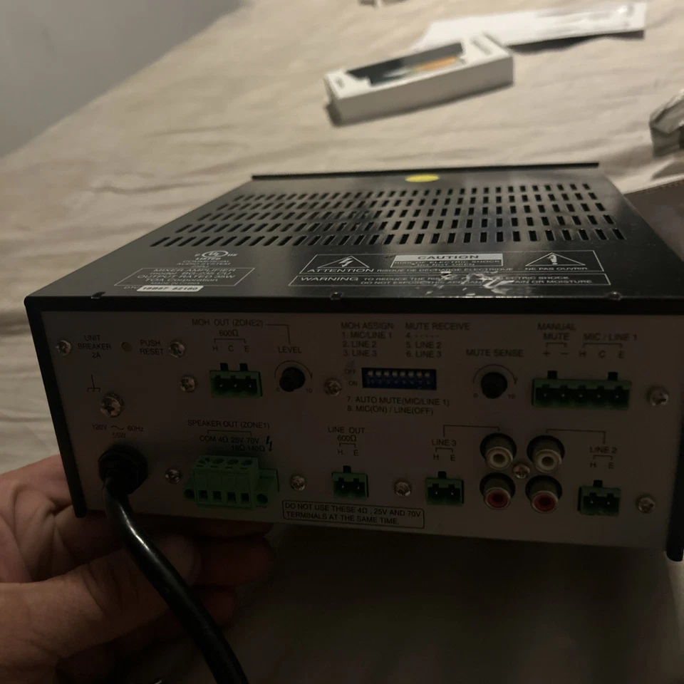 TOA BG-235 CU 3 Channel Mixer Amplifier 35 Watts for Paging Background Music - Image 2 of 2