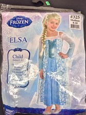 Disney Frozen Elsa Costume Dress Girls Child Medium 8-10 Halloween NEW