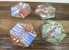 Battle Masters Game Replacement Lot Of 4 Terrain Cardboard Tiles