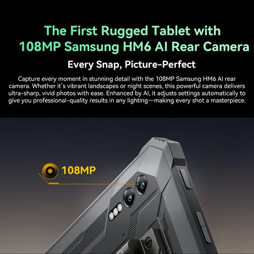 Blackview Active 10 Pro 5G Rugged Tablet 11 Inch 36GB+512GB 30000mAh 400 Lumen - Picture 5 of 10