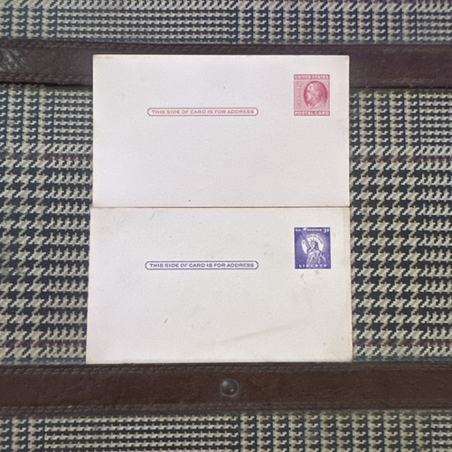 2 Cent Benjamin Franklin, 3 Cent Liberty Postal Cards 2 count US unused Rare - Picture 4 of 6