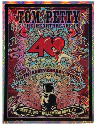 #ad Tom Petty amp; The Heartbreakers LAST CONCERT Poster Hollywood Bowl CA Sept 25 2017 $135.96
