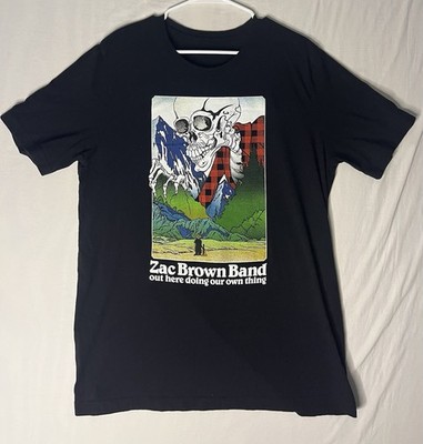 Zac Brown Band Out Here Doing Our Own Thing Tour T Shirt Men s Large Black